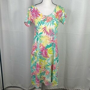 Fresh Produce Dress Sundress 100% Cotton Bright Print Sz XS